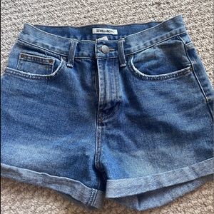 High waisted denim shorts